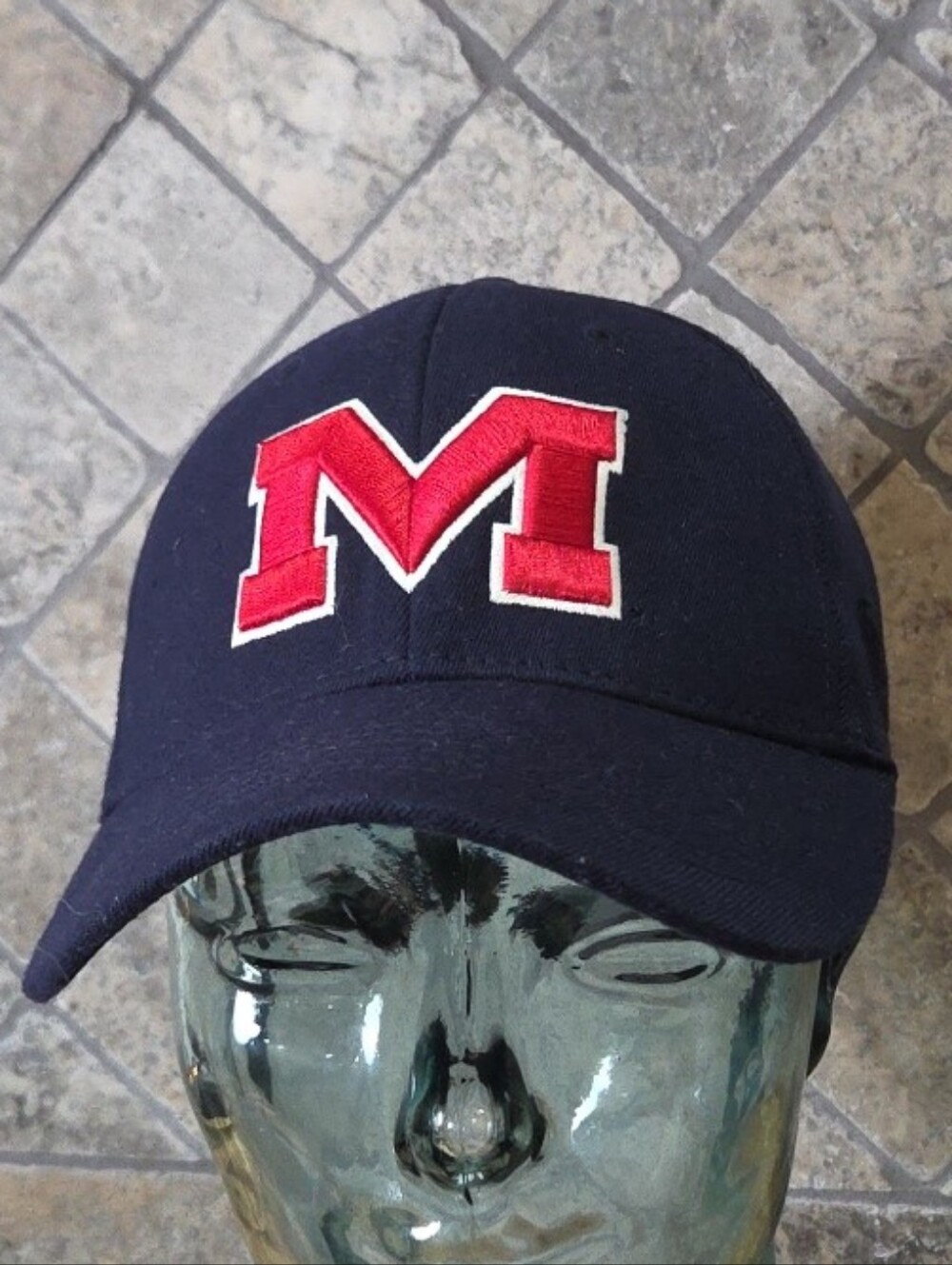 Top of the World Ole Miss Navy and Red Baseball Cap